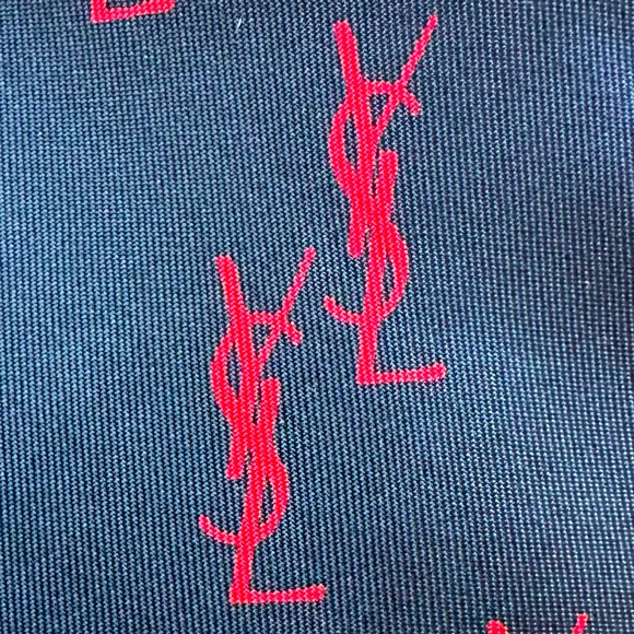 YSL Vintage Monogram Silk Tie - Picture 3 of 5